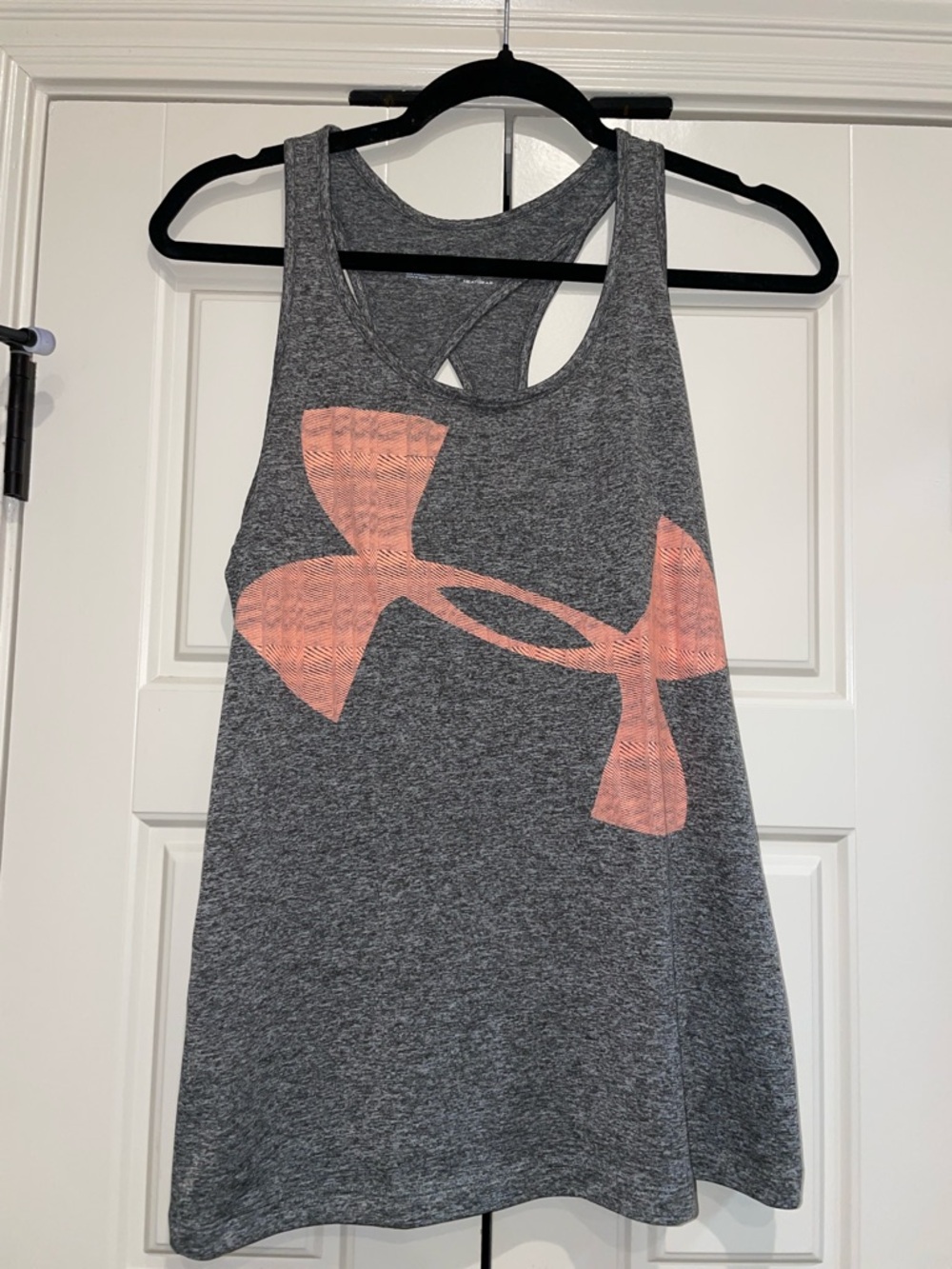 Under Armour Gray Racerback Tank with Coral Logo
